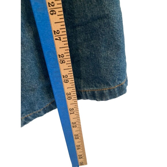 Divided H&M Denim Overall Dress Womens 2 Blue Jean Mini Button Front Sleeveless - Picture 7 of 12